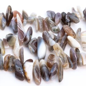 12-24x3-5mm Botswana Agate Beads Stick Pebble Chip Genuine Natural Grade Aaa Gemstone Loose Beads 15.5" 7.5"bulk Lot Options (112824)