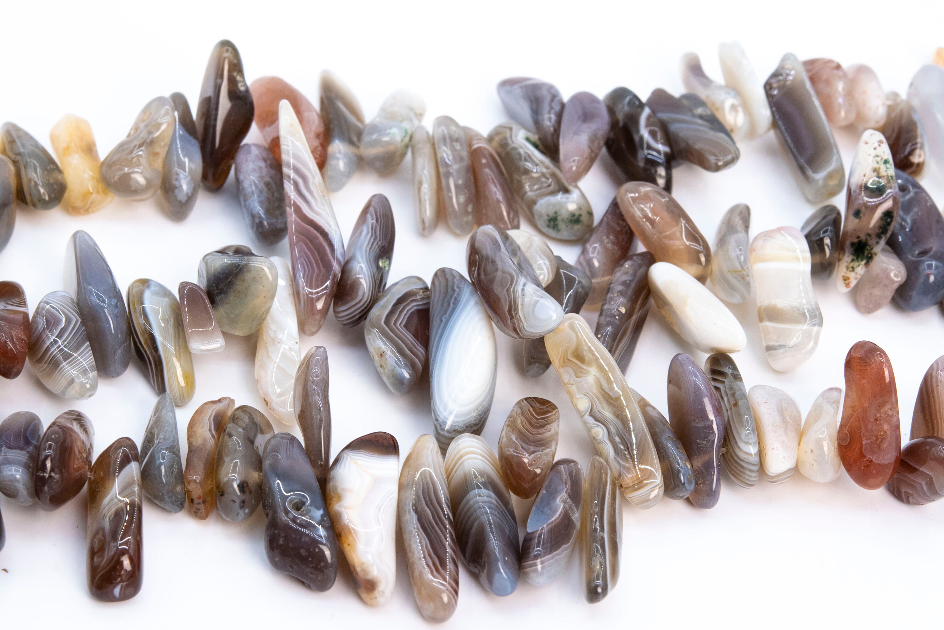 12-24x3-5mm Botswana Agate Beads Stick Pebble Chip Genuine Natural Grade Aaa Gemstone Loose Beads 15.5" 7.5"bulk Lot Options (112824)