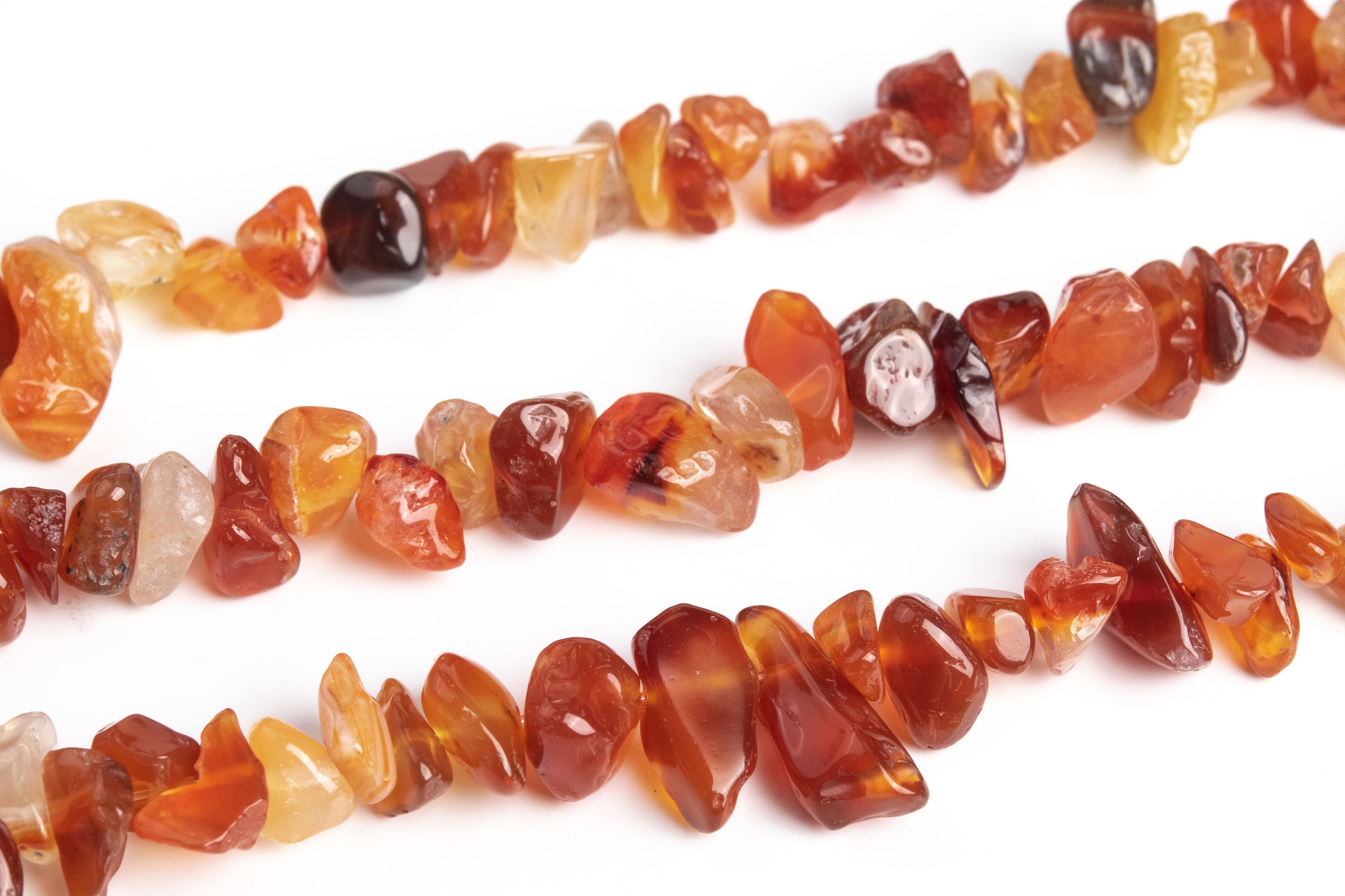 12-24x3-5mm Orange Red Agate Beads Stick Pebble Chip Genuine Natural Grade Aaa Gemstone Loose Beads 16" / 8" Bulk Lot Options (112829)