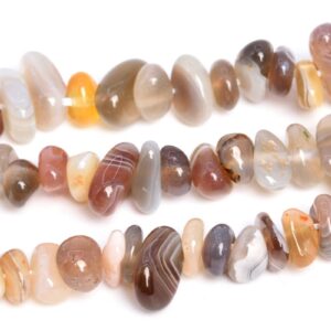 4-10mm Multicolor Botswana Agate Beads Pebble Chips Grade Aaa Genuine Natural Gemstone Beads 16" Bulk Lot Options (108405)