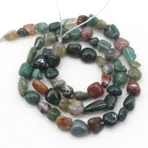 6-8mm Nugget Natural Indian Agate Strand,gemstone Beads,loose Natural Indian Agate Beads,beads For Jewelry Making--15.5-nst1220-16