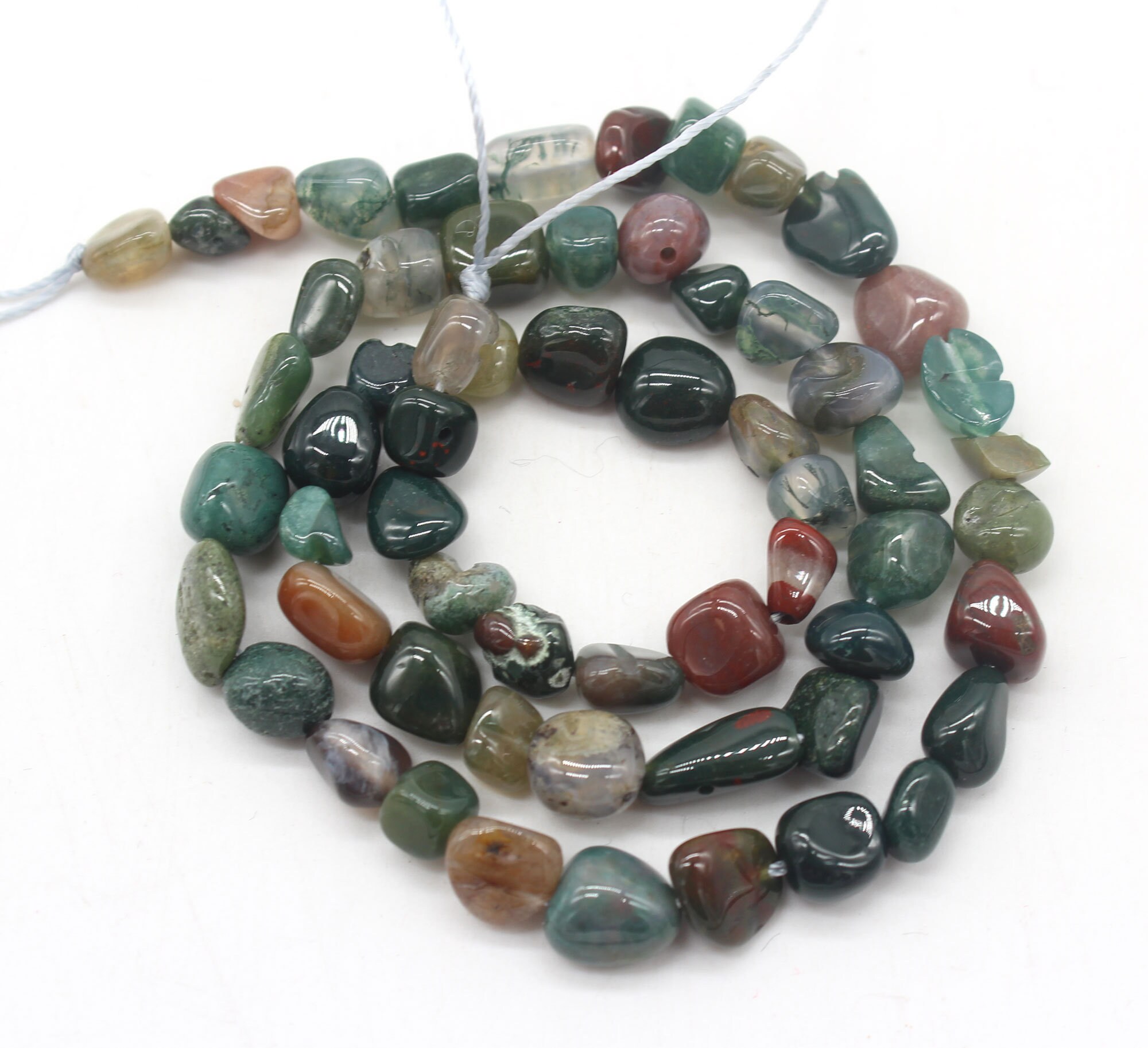 6-8mm Nugget Natural Indian Agate Strand,gemstone Beads,loose Natural Indian Agate Beads,beads For Jewelry Making--15.5-nst1220-16