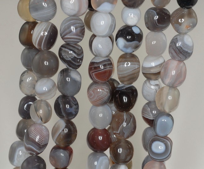 Botswana Agate Gemstone Pebble 14x10-9x8mm Loose Beads 15.5 Inch Full Strand (90191759-b64) Botswana Agate Gemstone Pebble 14x10-9x8mm Loose Beads 15.5 Inch Full Strand (90191759-b64)