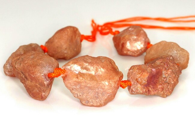 Rough Titanium Champagne Agate Gemstone 20x15-30x20mm Rough Nugget Loose Beads 8 Inch Half Strand (90144298-b49)