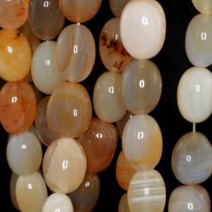 Yellow Agate Gemstone Pebble Nugget 19x12-15x10mm Loose Beads 7.5 Inch Half Strand (90191765-b65)