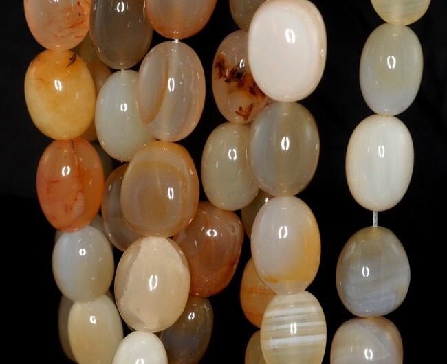 Yellow Agate Gemstone Pebble Nugget 19x12-15x10mm Loose Beads 7.5 Inch Half Strand (90191765-b65)
