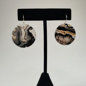 Agate and Sterling Silver Earrings Handmade by Chris Hay Agate and Sterling Silver Earrings Handmade by Chris Hay