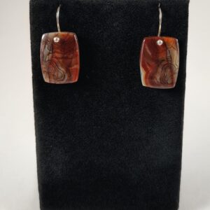 Crazy Lace Agate And Sterling Silver Earrings Handmade By Chris Hay