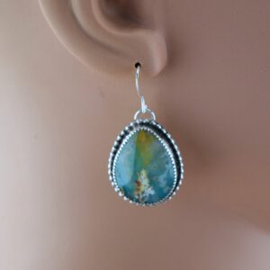 Handcrafted Sterling Silver Regency Plume Agate Earrings Handcrafted Sterling Silver Regency Plume Agate Earrings