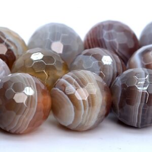 10mm Botswana Agate Beads Aaa Genuine Natural Gemstone Full Strand Micro Faceted Round Loose Beads 15" Bulk Lot 1,3,5,10,50 (106221-1882)