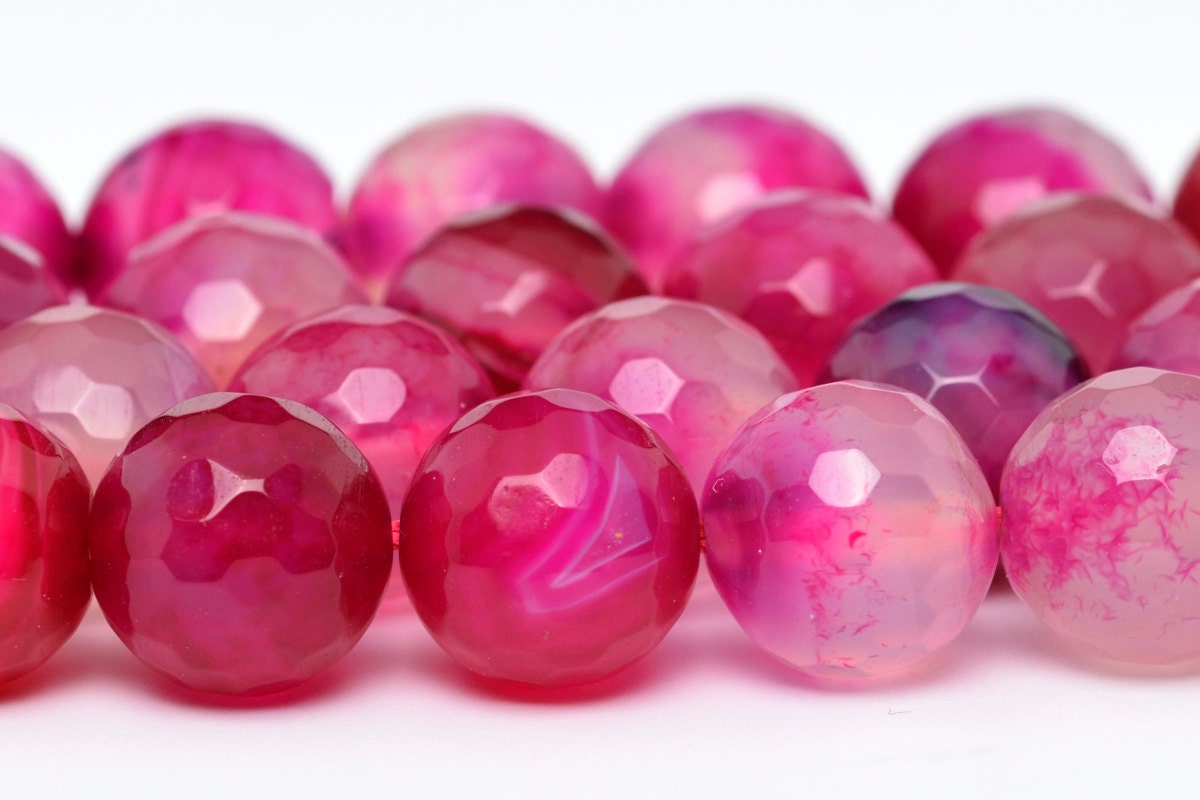 10mm Purple Agate Beads Striped Patterned Natural Gemstone Faceted Round Loose Beads 15"/7.5" Bulk Lot Options (100437)