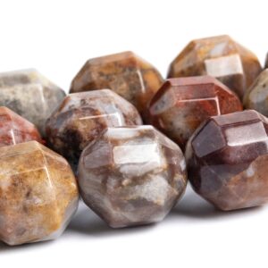 10x9MM Multicolor Crazy Lace Agate Faceted Bicone Barrel Drum Grade AAA Genuine Natural Loose Beads 15" / 7.5" Bulk Lot Options (115650)
