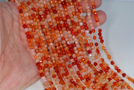 4mm Agate Gemstone Orange Red Faceted Round Loose Beads 15 Inch Full Strand Lot 1,2,6,12 And 50 (90183805-364) 4mm Agate Gemstone Orange Red Faceted Round Loose Beads 15 Inch Full Strand Lot 1,2,6,12 And 50 (90183805-364)