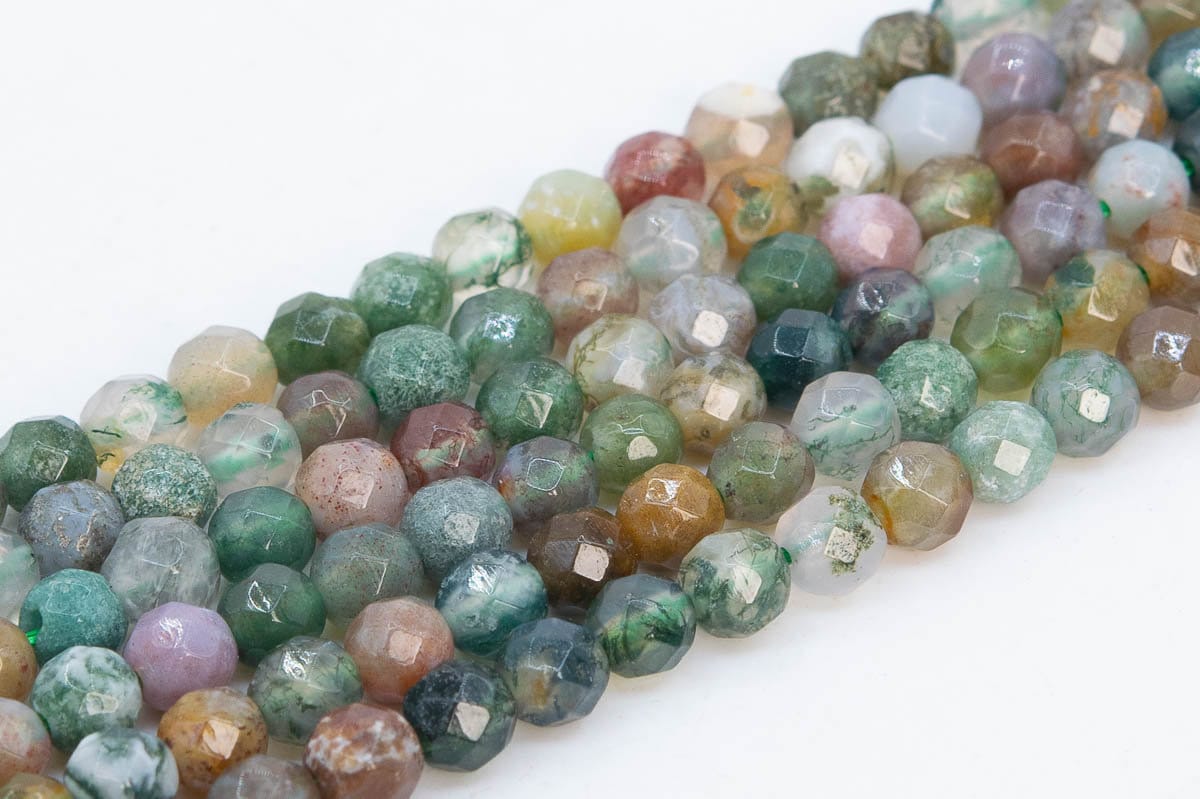 4mm Indian Agate Beads Grade Aaa Genuine Natural Gemstone Faceted Round Loose Beads 15" / 7.5" Bulk Lot Options (100757)