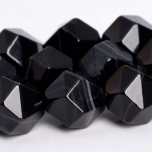 5-6MM Black Striped Agate Beads Star Cut Faceted Grade AAA Natural Gemstone Loose Beads 15" / 7.5" Bulk Lot Options (108712) 5-6MM Black Striped Agate Beads Star Cut Faceted Grade AAA Natural Gemstone Loose Beads 15" / 7.5" Bulk Lot Options (108712)