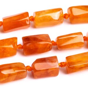 6-9mm Orange Pink Botswana Agate Beads Faceted Nugget Rectangle Tube Aaa Genuine Natural Gemstone Bead 15" Bulk Lot Options (108367-2645)