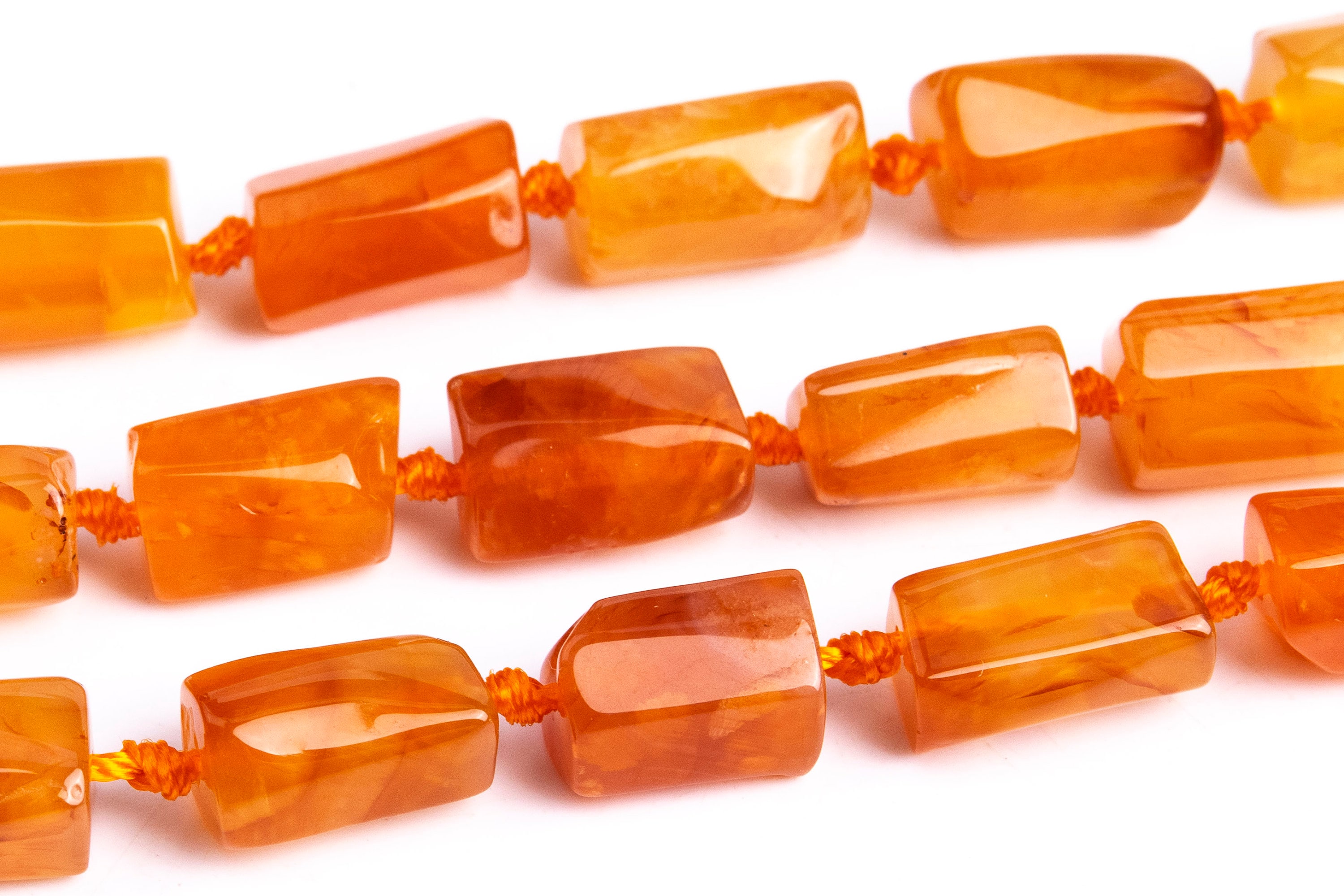 6-9mm Orange Pink Botswana Agate Beads Faceted Nugget Rectangle Tube Aaa Genuine Natural Gemstone Bead 15" Bulk Lot Options (108367-2645)