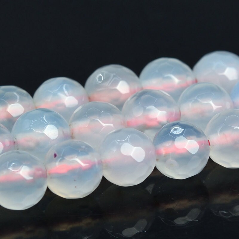 6mm Light Purple Pink Agate Beads Aaa Natural Gemstone Full Strand Micro Faceted Round Loose Beads 15" Bulk Lot 1,3,5,10,50 (100567-392)