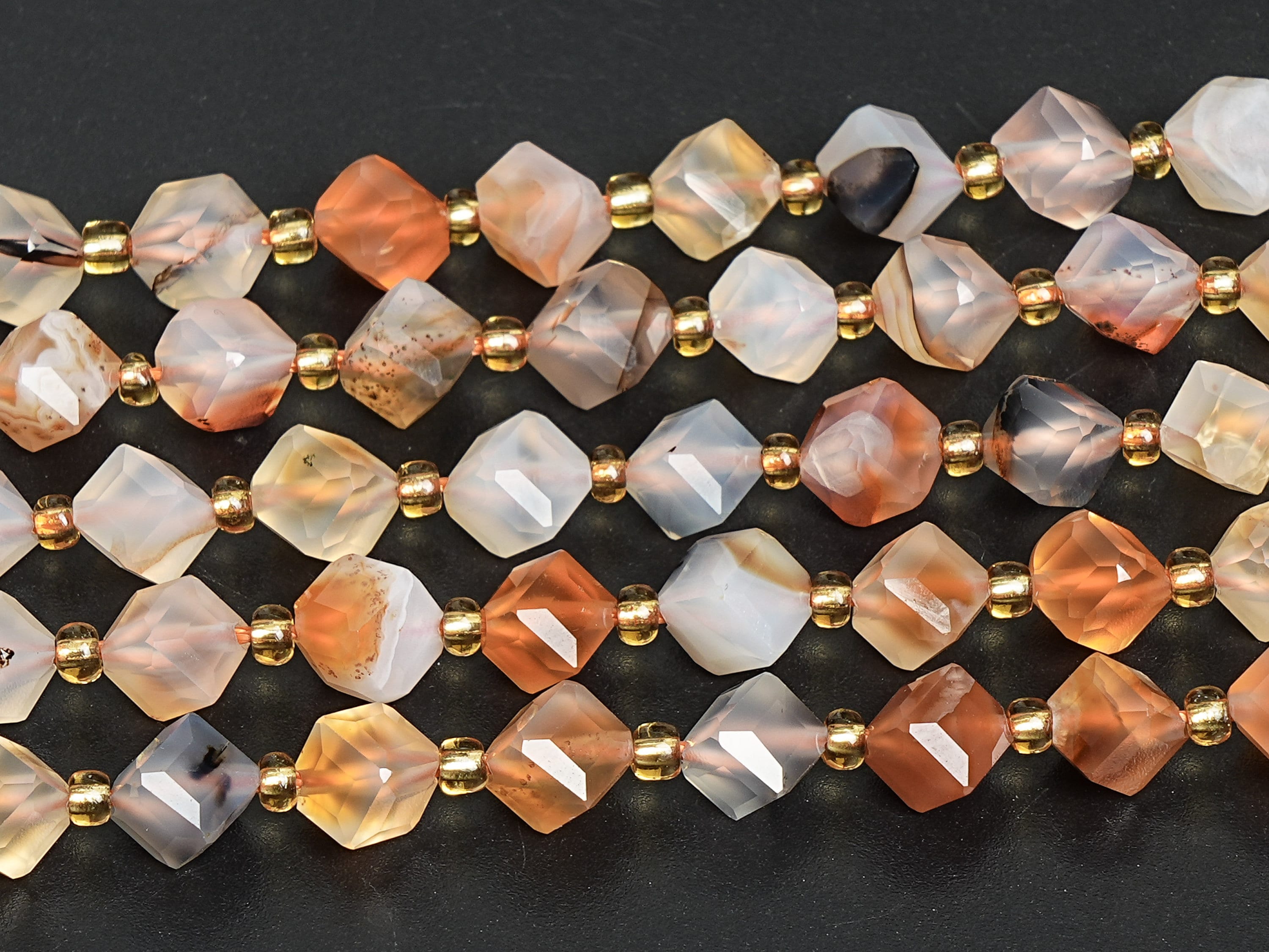 6mm Multicolor Montana Agate Beads Grade Aaa Genuine Natural Gemstone Faceted Cube Loose Beads 15"/7.5" Bulk Lot Options (126565)
