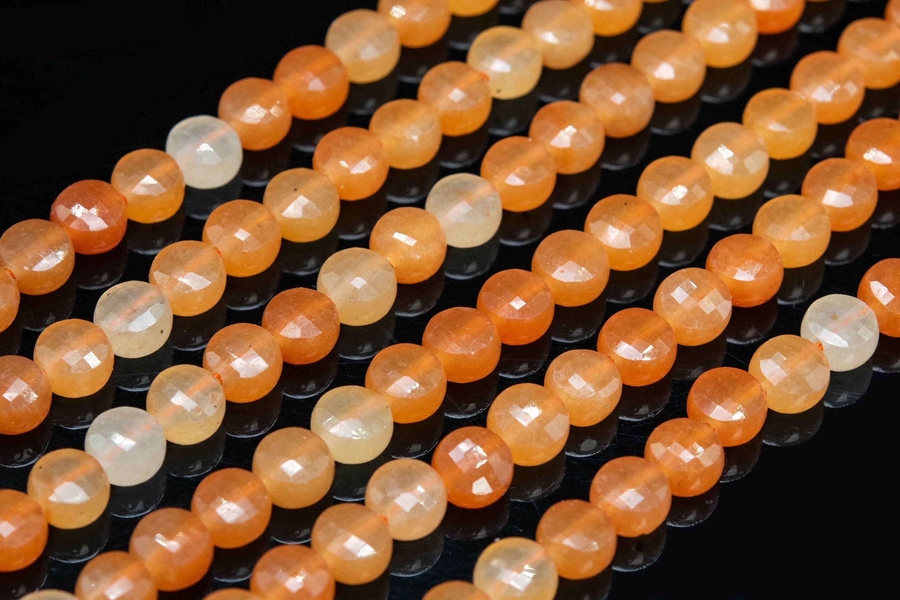 6mm Yellow Orange Agate Beads Faceted Flat Round Button Grade Aaa Natural Stone Gemstone Loose Beads 15" / 7.5" Bulk Lot Options (111644) 6mm Yellow Orange Agate Beads Faceted Flat Round Button Grade Aaa Natural Stone Gemstone Loose Beads 15" / 7.5" Bulk Lot Options (111644)