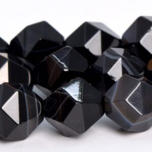 7-8MM Black Striped Agate Beads Star Cut Faceted Grade AAA Natural Gemstone Loose Beads 15.5" / 7.5" Bulk Lot Options (108713) 7-8MM Black Striped Agate Beads Star Cut Faceted Grade AAA Natural Gemstone Loose Beads 15.5" / 7.5" Bulk Lot Options (108713)
