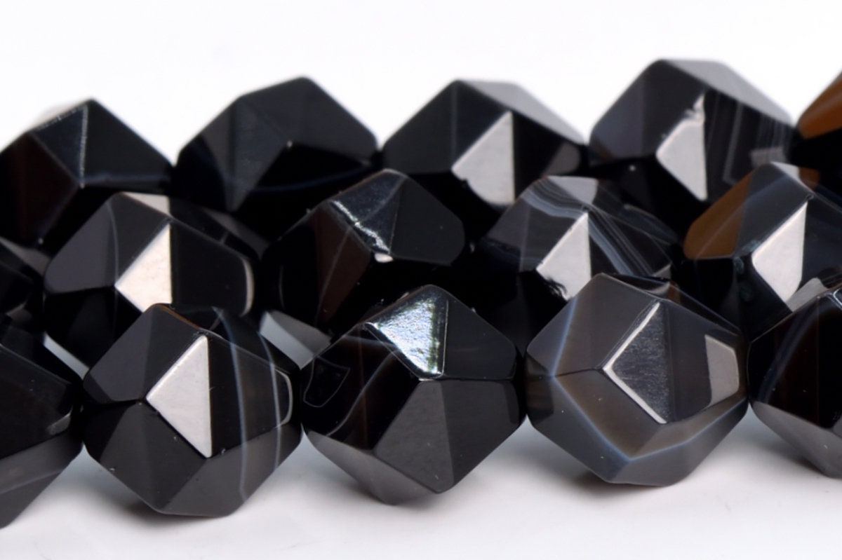 7-8mm Black Striped Agate Beads Star Cut Faceted Grade Aaa Natural Gemstone Loose Beads 15.5" / 7.5" Bulk Lot Options (108713) 7-8mm Black Striped Agate Beads Star Cut Faceted Grade Aaa Natural Gemstone Loose Beads 15.5" / 7.5" Bulk Lot Options (108713)