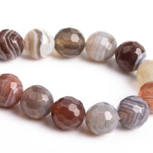 7-8mm Botswana Agate Beads Aaa Genuine Natural Gemstone Half Strand Micro Faceted Round Loose Beads 7.5" Bulk Lot 1,3,5,10,50 (106222h-1882)