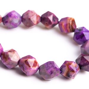 7-8mm Purple Crazy Lace Agate Beads Star Cut Faceted Grade Aaa Natural Gemstone Loose Beads 7.5" Bulk Lot 1,3,5,10 And 50 (102921h-629)
