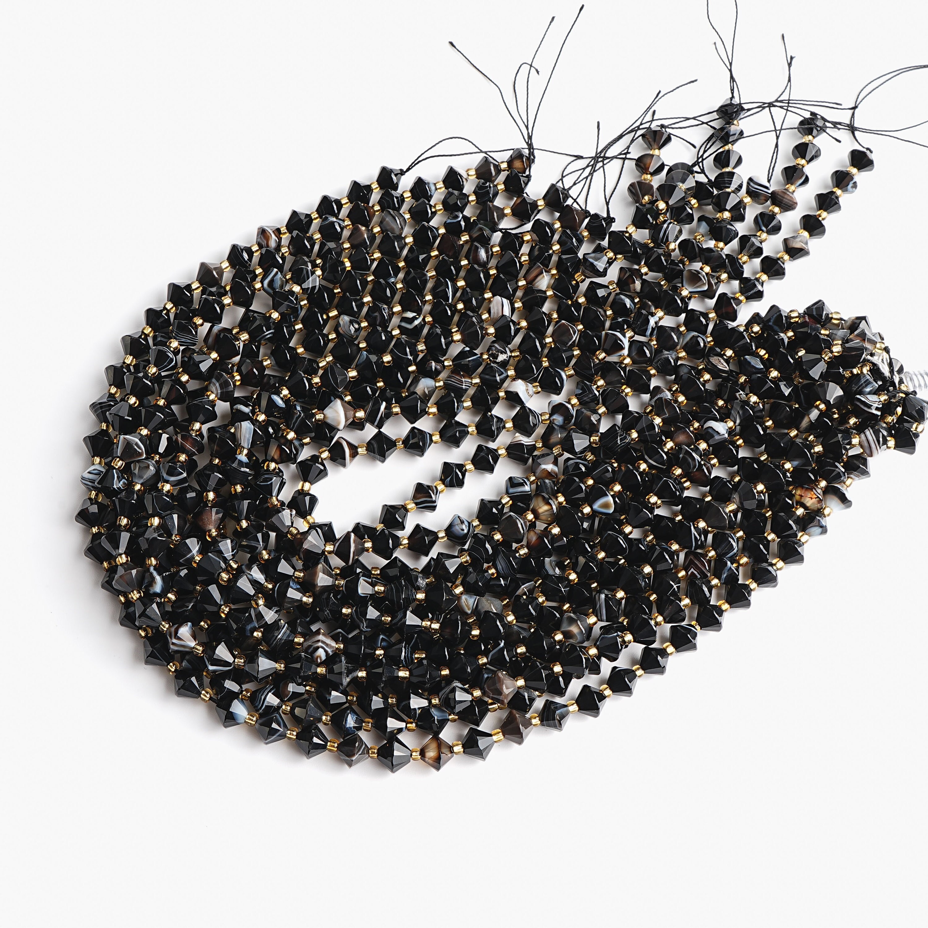 8mm Black Striped Agate Beads Grade Aa Genuine Natural Gemstone Bicone Faceted Loose Beads 15"/7.5" Bulk Lot Options 8mm Black Striped Agate Beads Grade Aa Genuine Natural Gemstone Bicone Faceted Loose Beads 15"/7.5" Bulk Lot Options