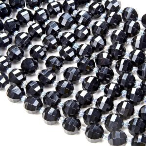 Black Agate Gemstone Grade AAA Faceted Lantern 8MM 10MM Loose Beads BULK LOT 1,2,6,12 and 50 (D41) Black Agate Gemstone Grade AAA Faceted Lantern 8MM 10MM Loose Beads BULK LOT 1,2,6,12 and 50 (D41)