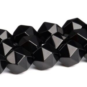 Black Faceted Star Cut Agate Beads Grade Aaa Natural Loose Beads 6mm 8mm 10mm Bulk Lot Options
