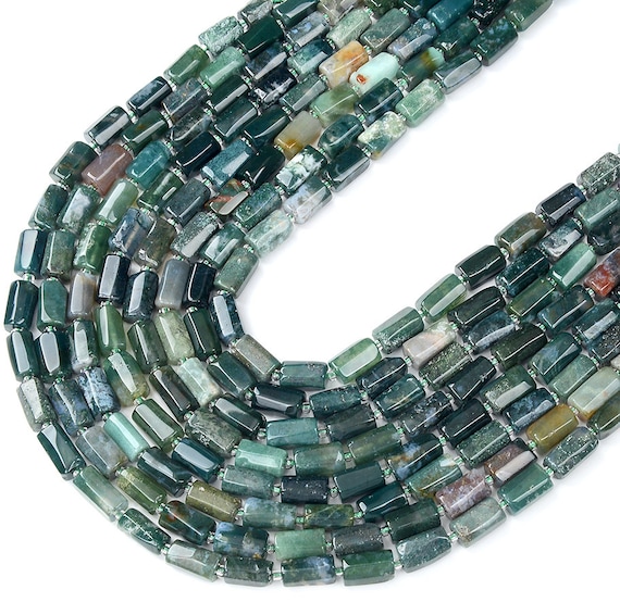 Natural Indian Agate Gemstone 12x8mm Faceted Cylinder Round Tube Loose Beadsbulk Lot 1,2,6,12 And 50 (d465)
