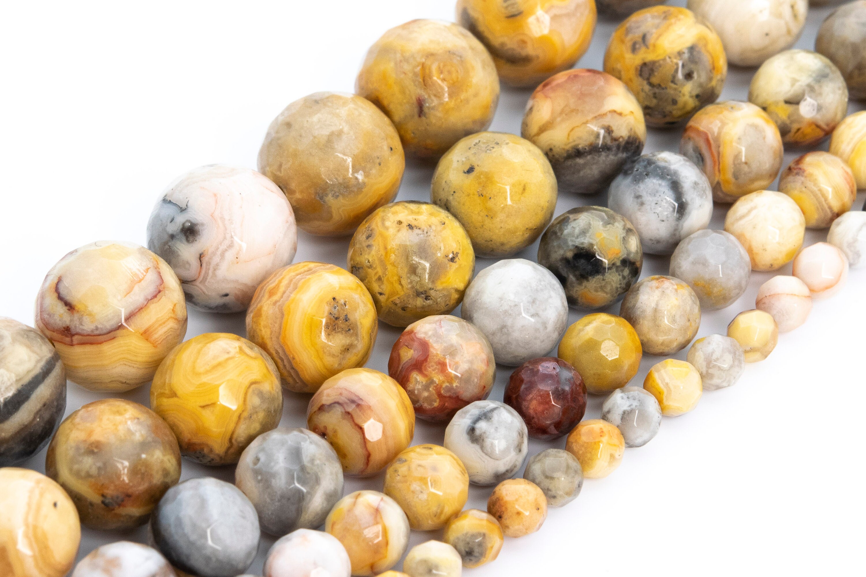 Orange Cream Crazy Lace Agate Beads Grade Aaa Genuine Natural Gemstone Micro Faceted Round Loose Beads 6mm 8mm 10mm 12mm Bulk Lot Options