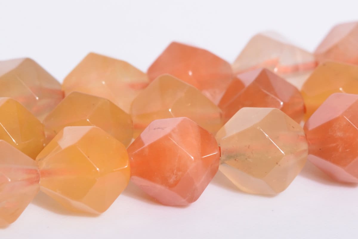 Orange Red Agate Beads Star Cut Faceted Grade Aaa Genuine Natural Gemstone Loose Beads 6mm 8mm 10mm Bulk Lot Options