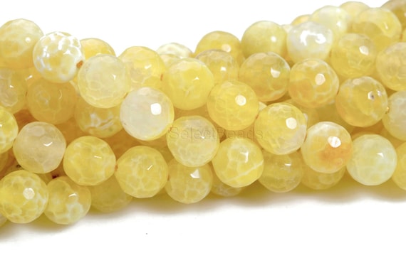 Yellow Dragon Vein Agate Beads - Faceted Agate Gemstone Beads - Yellow Gemstone Faceted Beads - Faceted Round Beads - Size 6-12mm -15inch Yellow Dragon Vein Agate Beads - Faceted Agate Gemstone Beads - Yellow Gemstone Faceted Beads - Faceted Round Beads - Size 6-12mm -15inch