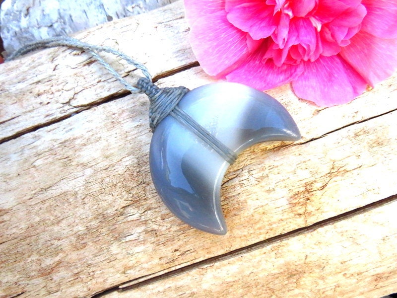 Botswana Agate Necklace | Moon Necklace | Whales Tail Necklace | Agate Jewelry | Macrame Necklace | Macrame Jewelry | Botswana Jewelry Botswana Agate Necklace | Moon Necklace | Whales Tail Necklace | Agate Jewelry | Macrame Necklace | Macrame Jewelry | Botswana Jewelry