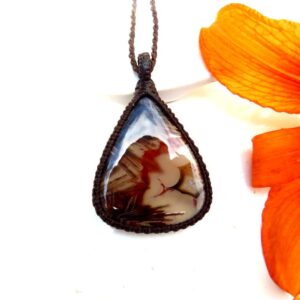 Sagenitic Agate macrame necklace, christmas gift ideas jewelry, agate necklace, eye agate gemstone, turkish agate, rare agates, stick agate Sagenitic Agate macrame necklace, christmas gift ideas jewelry, agate necklace, eye agate gemstone, turkish agate, rare agates, stick agate