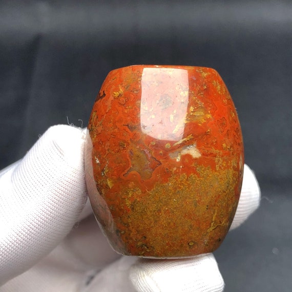 1.57"natural Seam Agate Large Beads,hand Made Crystal Barrel Beads,high Polish Mirror Agate Bead,jewelry Making,oil Painting Color,gift