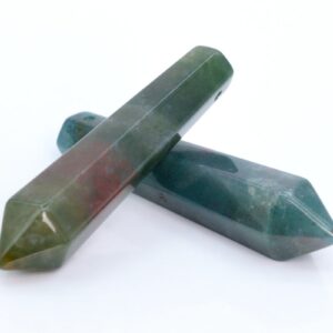 1 Pcs 52x8mm - 52x12mm Indian Agate Beads Healing Hexagonal Pointed Grade Aaa Genuine Natural Beads Bulk Lot 1,3,5,10 And 50 (106063-1816)