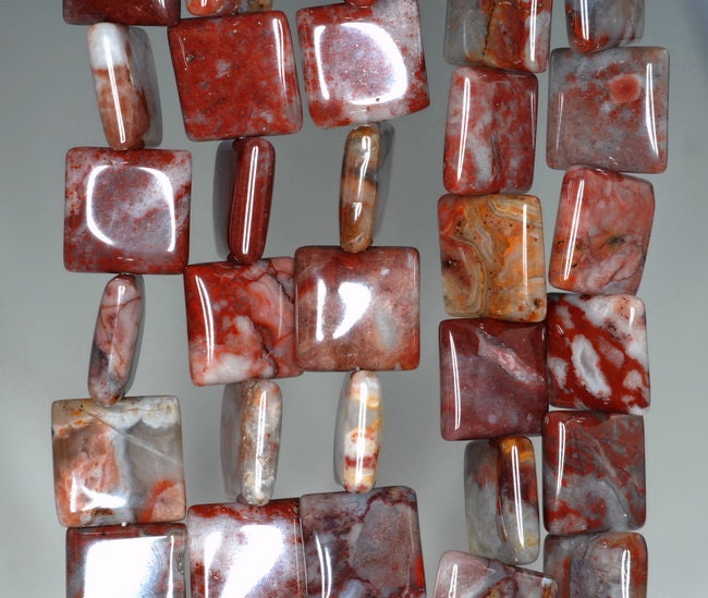 14mm Red Mexican Lace Agate Gemstone Square Loose Beads 15 Inch Full Strand (90182330-a118) 14mm Red Mexican Lace Agate Gemstone Square Loose Beads 15 Inch Full Strand (90182330-a118)