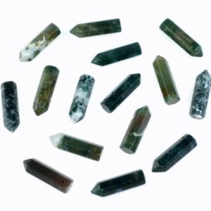 31x8mm Indian Agate Gemstone Point Healing Chakra Hexagonal Point Focal Bead Lot 2,4,6,12 And 50 (90183761-368)