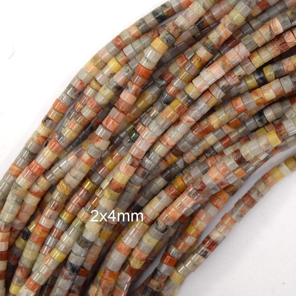 4mm Natural Crazy Lace Agate Heishi Disc Beads 15.5" Strand 4mm Natural Crazy Lace Agate Heishi Disc Beads 15.5" Strand