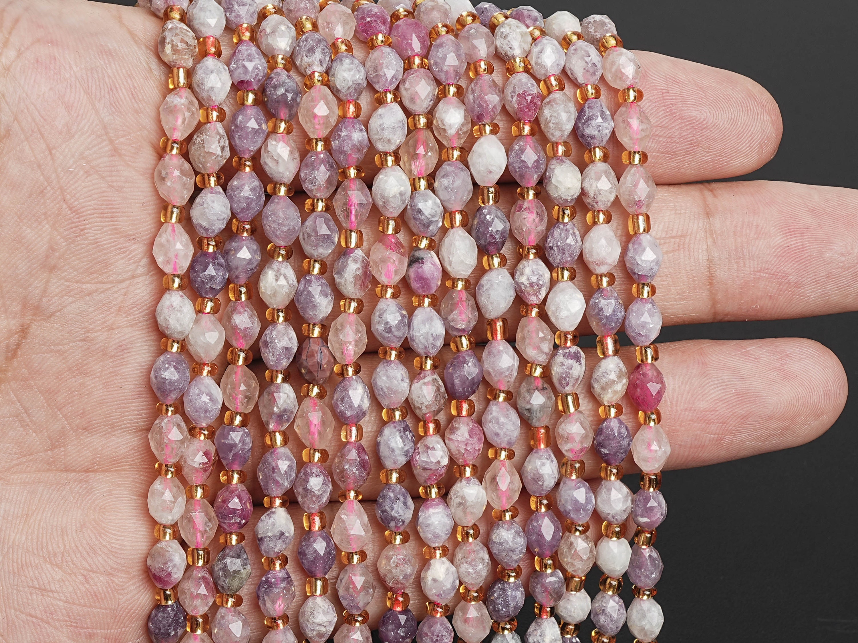 6mm Purple Pink Cherry Blossom Agate Beads Grade Aa Genuine Natural Gemstone Drum Barrel Rice Bead Loose Beads 15"/7.5" Bulk Lot Options