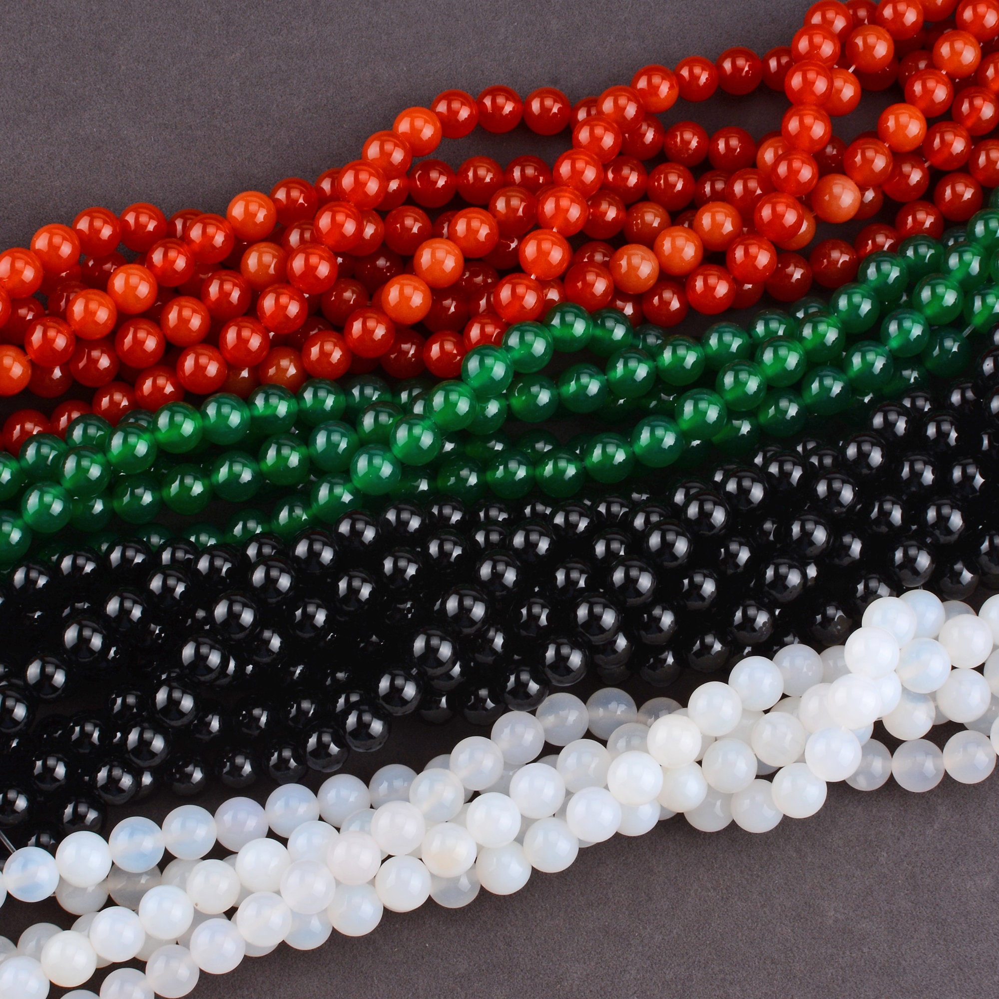Natural Agate Stone Beads For Diy Jewelry Making Aaaaa Grade Genuine Semi Precious Stone Lots Online Wholesale (color Heated)