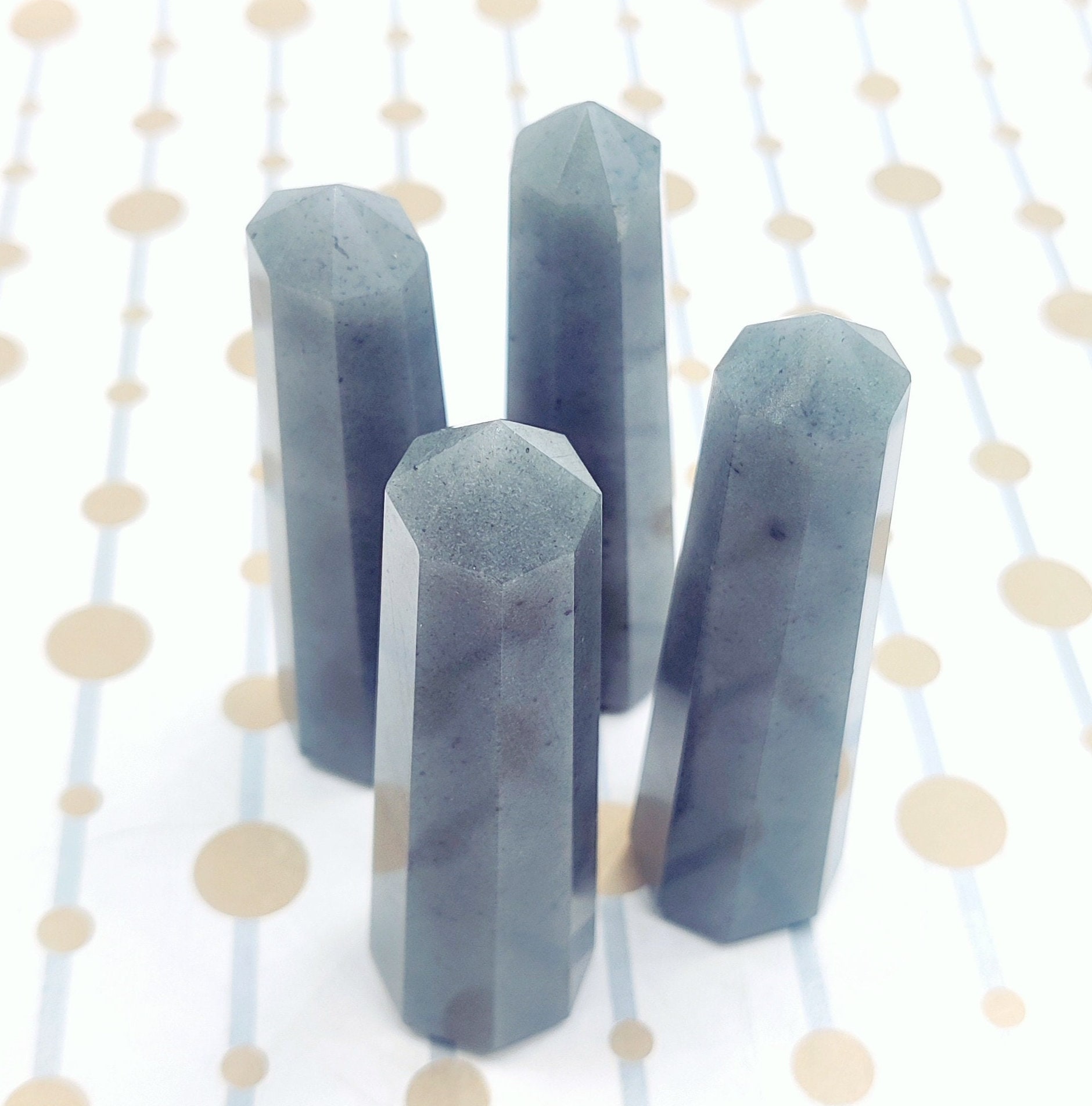 50 Grams + Natural Grey Agate Tower, Grey Agate Point, Energy Crystal Tower, Obelisk Crystal, Healing Crystals, 3''-3.5''