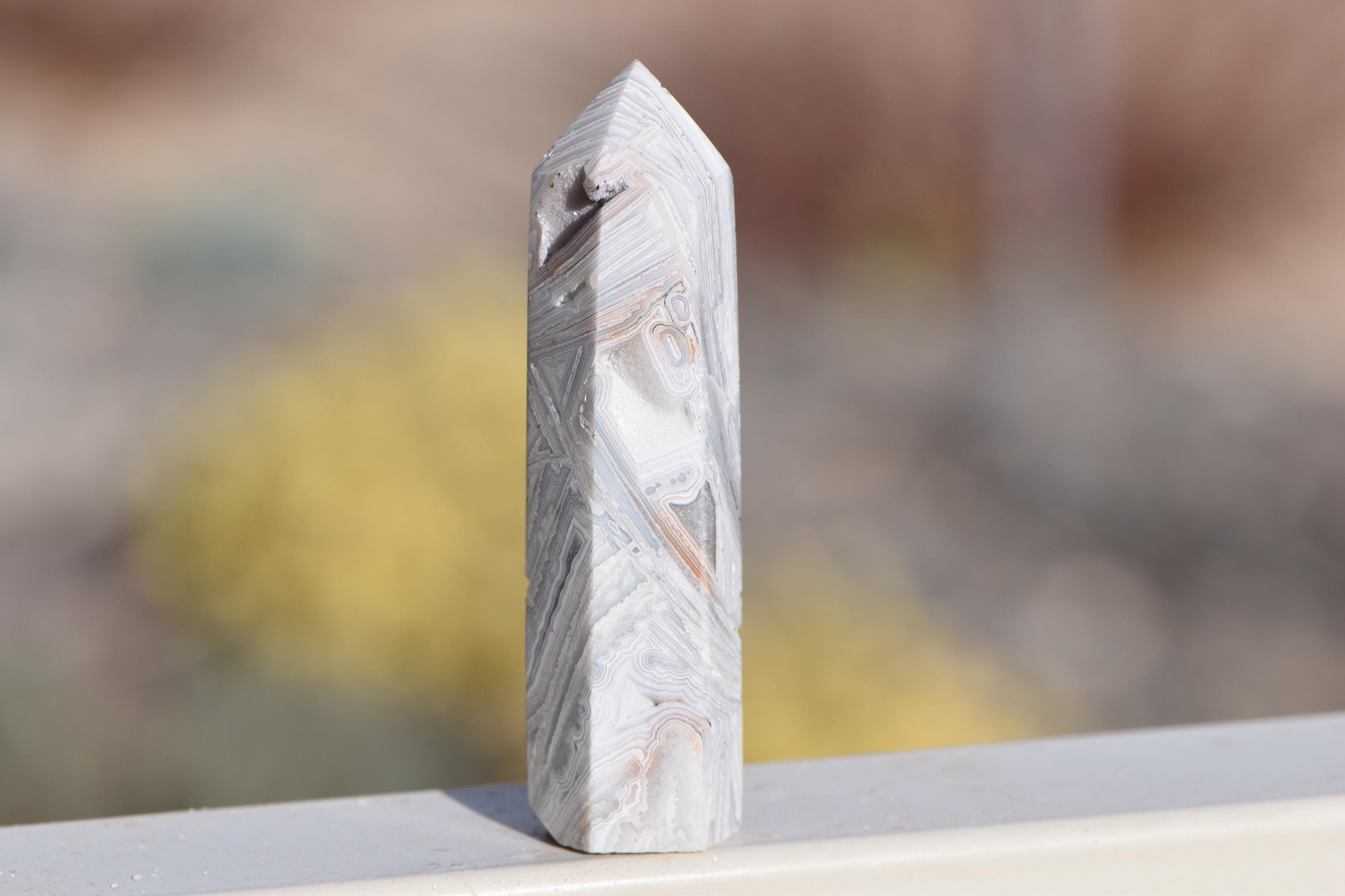 Druzy Crazy Lace Agate Tower