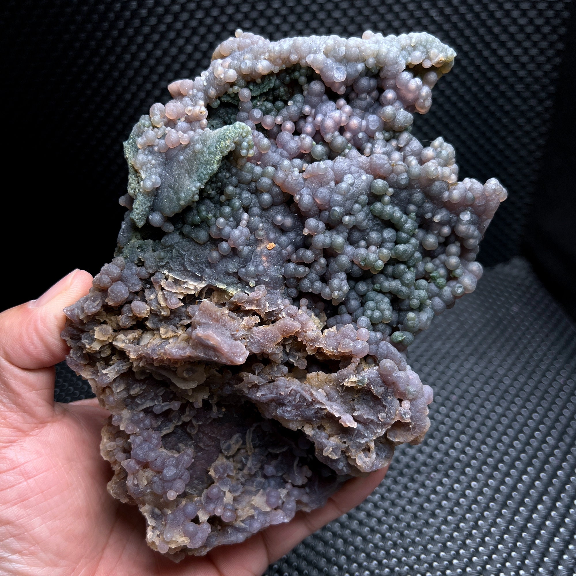 7.4"grape Agate Cluster Mineral Specimen,top Quality Botryoidal Amethyst/green,rough Botryoidal Purple Chalcedony,indonesia,gift For Her