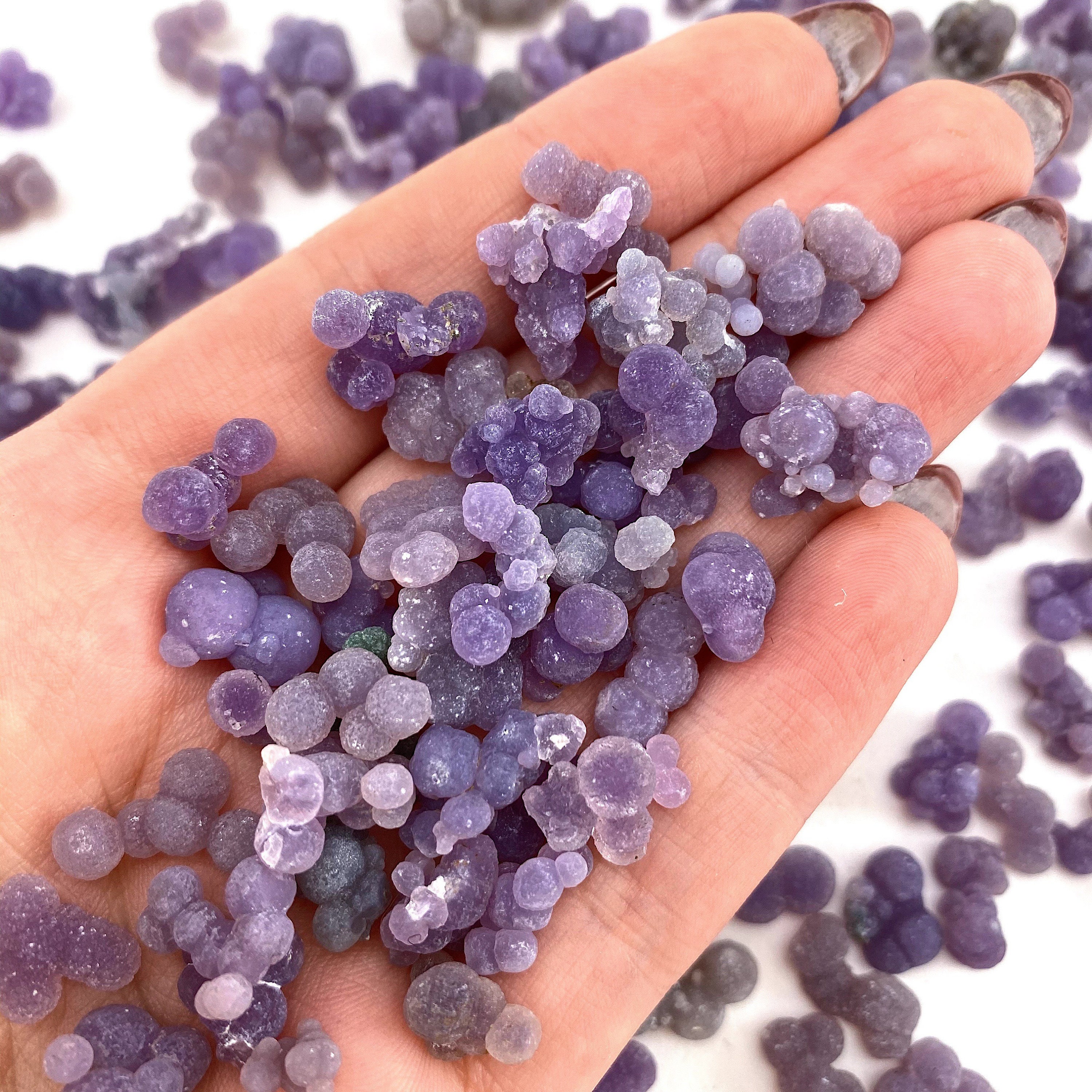 Raw Grape Agate Crystals | Purple Mineral Specimens (5 Grams) Raw Grape Agate Crystals | Purple Mineral Specimens (5 Grams)