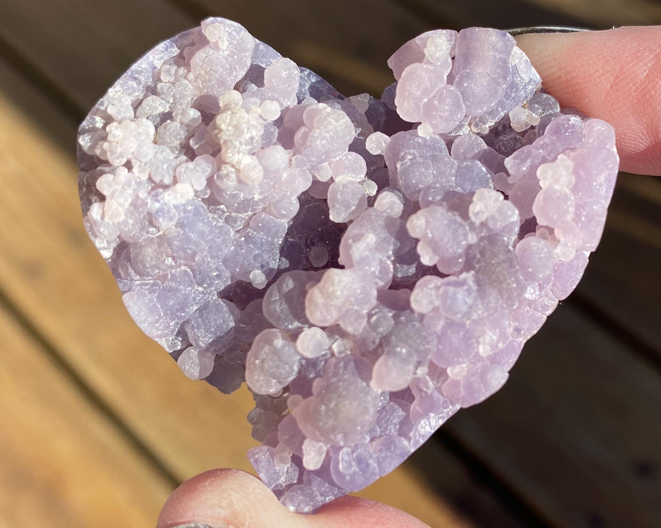 Grape Agate Heart: Purple Druzy Chalcedony Cluster #13 Grape Agate Heart: Purple Druzy Chalcedony Cluster #13