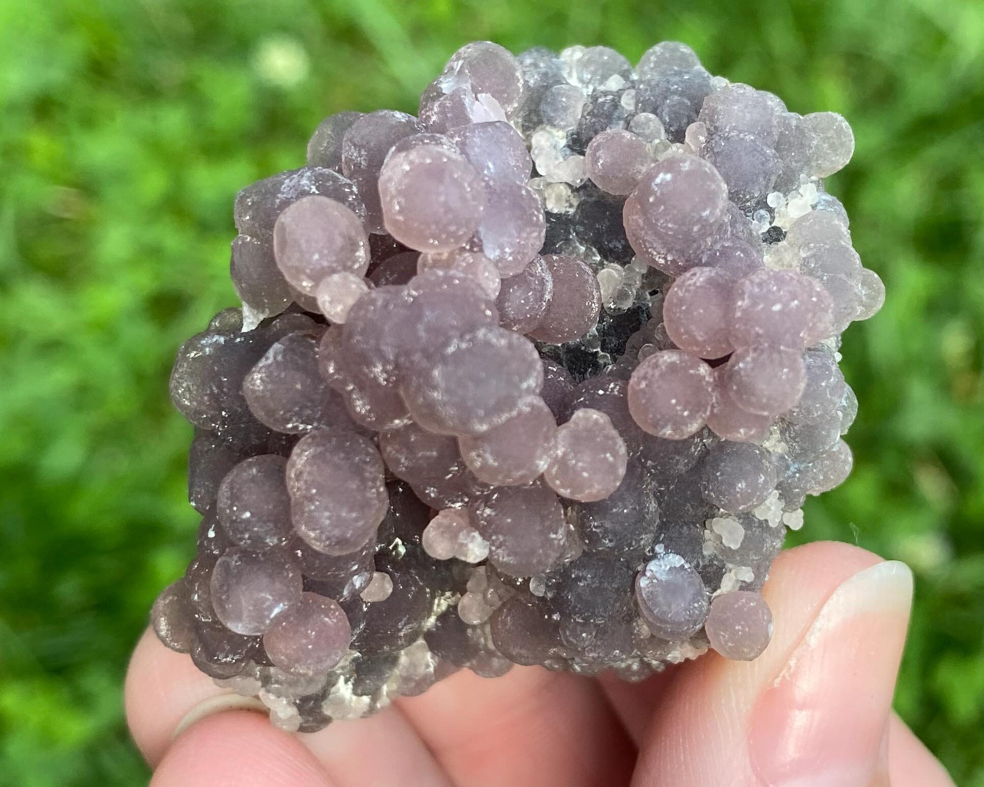Sparkly Purple Grape Agate Cluster, Botryoidal Chalcedony Druzy, Home Decor #15